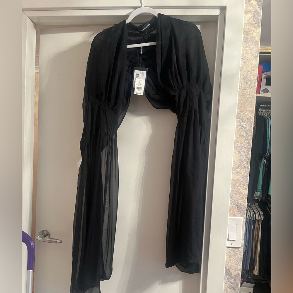 Gio Guerreri Black Sheer scarf//shall made in Italy - Picture 1 of 12